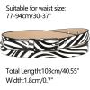 imageAllegra K Womens Skinny Waist Belts Single Pin Buckle Cute Animal Printed Pants Dress Thin Faux Leather BeltWhite