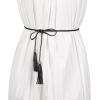 imageAllegra K Womens Tassel Braided Belts Skinny Woven Waist Belts for Skirt DressBlack