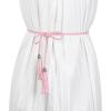 imageAllegra K Womens Tassel Braided Belts Skinny Woven Waist Belts for Skirt DressPink