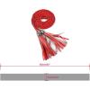 imageAllegra K Womens Tassel Braided Belts Skinny Woven Waist Belts for Skirt DressRed