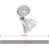 imageAllegra K Womens Tassel Braided Belts Skinny Woven Waist Belts for Skirt DressSilver