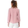 imageAllegra K Womens Vintage Ruffle Neck Chiffon Printed Top Halloween Long Sleeve Casual Office BlousePinkpolka Dots