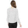 imageAllegra K Womens Vintage Ruffle Neck Chiffon Printed Top Halloween Long Sleeve Casual Office BlouseWhite Blackpolka Dots