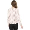 imageAllegra K Womens Vintage Ruffle Neck Chiffon Printed Top Halloween Long Sleeve Casual Office BlouseWhite Redpolka Dots