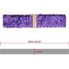 imageAllegra K Womens Wide Waist Belts Interlock Buckles Sequins Decor Shinny Stretchy Belts 2PCSLight Purple
