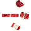 imageAllegra K Womens Wide Waist Belts Interlock Buckles Sequins Decor Shinny Stretchy Belts 2PCSRed