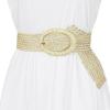 imageAllegra K Womens Woven Belts Wide Waist Belts for Dress Decor AdjustableBeige