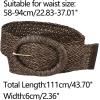 imageAllegra K Womens Woven Belts Wide Waist Belts for Dress Decor AdjustableCoffee