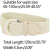 imageAllegra K Woven Plus Size Waist Belts Wide Braided Belts for Women Dress Metal BuckleBeige