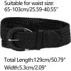 imageAllegra K Woven Plus Size Waist Belts Wide Braided Belts for Women Dress Metal BuckleBlack