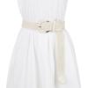 imageAllegra K Woven Plus Size Waist Belts Wide Braided Belts for Women Dress Metal BuckleCream