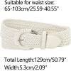 imageAllegra K Woven Plus Size Waist Belts Wide Braided Belts for Women Dress Metal BuckleCream