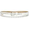 imageAllegra K Grommet Belt Leather ExtraSkinny Slim Thin Waist Belts for Women Punk Rock StyleWhite