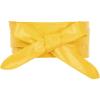 imageAllegra K Ladies Faux Leather Self Tie Bowknot Wide Waist Band Sash Obi Belt for DressesYellow