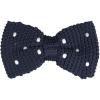 imageAllegra K Mens Knitted Pretied Polka Dots Bow Ties Adjustable Strap BowtiesNavy Blue