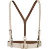 imageAllegra K Unisex Plus Size Vintage PU Leather Y Back Suspenders Adjustable Holes Belts for Women MenBeige