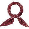 imageAllegra K Women Chiffon Scarves  276quot X276quot  Floral Print Square Kerchief Neck Scarf NeckerchiefWine Red