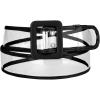 imageAllegra K Womens Clear Waist Belts Plus Size Skinny Belt Waistband for Jeans Dresses CoatsBlack