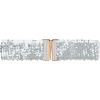 imageAllegra K Womens Elastic Waist Belt Sequins Decor Metal Interlock Buckles Belts for DressesSilver