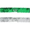 imageAllegra K Womens Glitter Skinny Stretchy Waist Belts Sequins Decor Elastic Belts for DressesGreen
