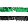 imageAllegra K Womens Glitter Skinny Stretchy Waist Belts Sequins Decor Slim Elastic Belts 2PCSGreen