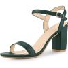 imageAllegra K Womens Open Toe Slingback Heels Ankle Strap High Block Heel SandalsGreen