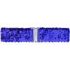 imageAllegra K Womens Plus Size Stretchy Waist Belts Metal Interlock Buckles Sequins Decor Belts for DressesRoyal Blue