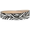 imageAllegra K Womens Skinny Waist Belts Single Pin Buckle Cute Animal Printed Pants Dress Thin Faux Leather BeltWhite
