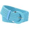 imageAllegra K Woven Plus Size Waist Belts Wide Braided Belts for Women Dress Metal BuckleBlue
