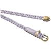 imageuxcell Women Skinny Braided Belt Woven  Pin Buckle Casual Waist Belt for DressesLight Purple