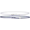 imageuxcell Women Skinny Braided Belt Woven  Pin Buckle Casual Waist Belt for DressesNavy Bluewhite