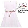 imageuxcell Women Skinny Braided Belt Woven  Pin Buckle Casual Waist Belt for DressesRosepinksky Blue