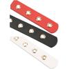imageuxcell Womens Leather Belt for Jeans Dress Pants Studded Grommet with Circle Metal BuckleBlackredwhite