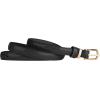 imageuxcell Womens Patent Leather PU Skinny Waist Belt for Jeans with Alloy BuckleBlack1