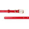 imageuxcell Womens Patent Leather PU Skinny Waist Belt for Jeans with Alloy BuckleRed1