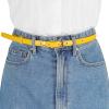 imageuxcell Womens Patent Leather PU Skinny Waist Belt for Jeans with Alloy BuckleYellow