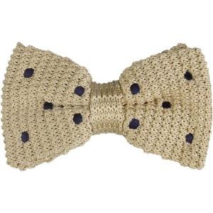 imageAllegra K Mens Knitted Pretied Polka Dots Bow Ties Adjustable Strap BowtiesKhaki