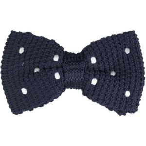 imageAllegra K Mens Knitted Pretied Polka Dots Bow Ties Adjustable Strap BowtiesNavy Blue