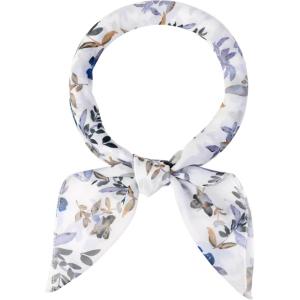 imageAllegra K Women Chiffon Scarves  276quot X276quot  Floral Print Square Kerchief Neck Scarf NeckerchiefBlue Purple