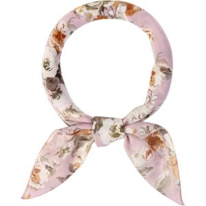 imageAllegra K Women Chiffon Scarves  276quot X276quot  Floral Print Square Kerchief Neck Scarf NeckerchiefDusty Pink1