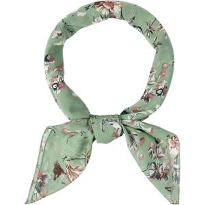 imageAllegra K Women Chiffon Scarves  276quot X276quot  Floral Print Square Kerchief Neck Scarf NeckerchiefGreen