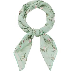 imageAllegra K Women Chiffon Scarves  276quot X276quot  Floral Print Square Kerchief Neck Scarf NeckerchiefLight Green