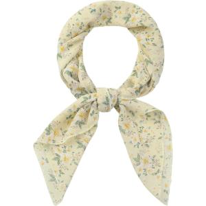 imageAllegra K Women Chiffon Scarves  276quot X276quot  Floral Print Square Kerchief Neck Scarf NeckerchiefLight Yellow
