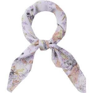 imageAllegra K Women Chiffon Scarves  276quot X276quot  Floral Print Square Kerchief Neck Scarf NeckerchiefPale Purple