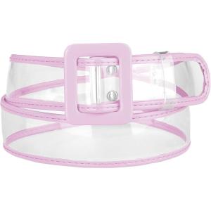 imageAllegra K Womens Clear Waist Belts Plus Size Skinny Belt Waistband for Jeans Dresses CoatsPurple