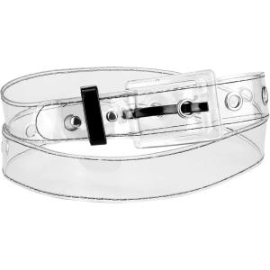 imageAllegra K Womens Grommet Clear Waist Belt Plus Size Waist Belts for Jeans DressesBlack