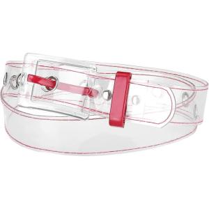 imageAllegra K Womens Grommet Clear Waist Belt Plus Size Waist Belts for Jeans DressesRed