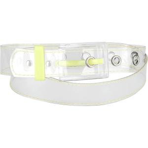 imageAllegra K Womens Grommet Clear Waist Belt Plus Size Waist Belts for Jeans DressesYellow