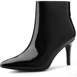 imageAllegra K Womens Pointed Toe Stiletto Heel Ankle Heeled BootsBlack