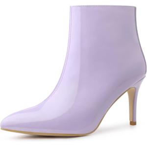 imageAllegra K Womens Pointed Toe Stiletto Heel Ankle Heeled BootsLight Purple